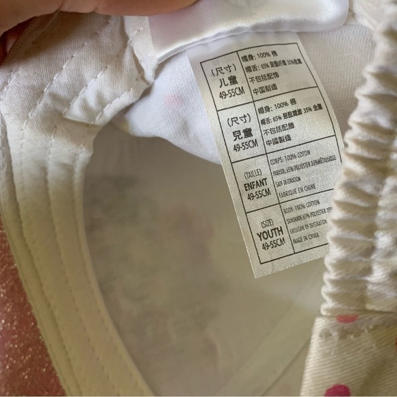 Disney Parks Minnie Mouse & Kitty Pink Sparkle Bow Ball Cap Hat Sz XS/S Toddler - Picture 7 of 7